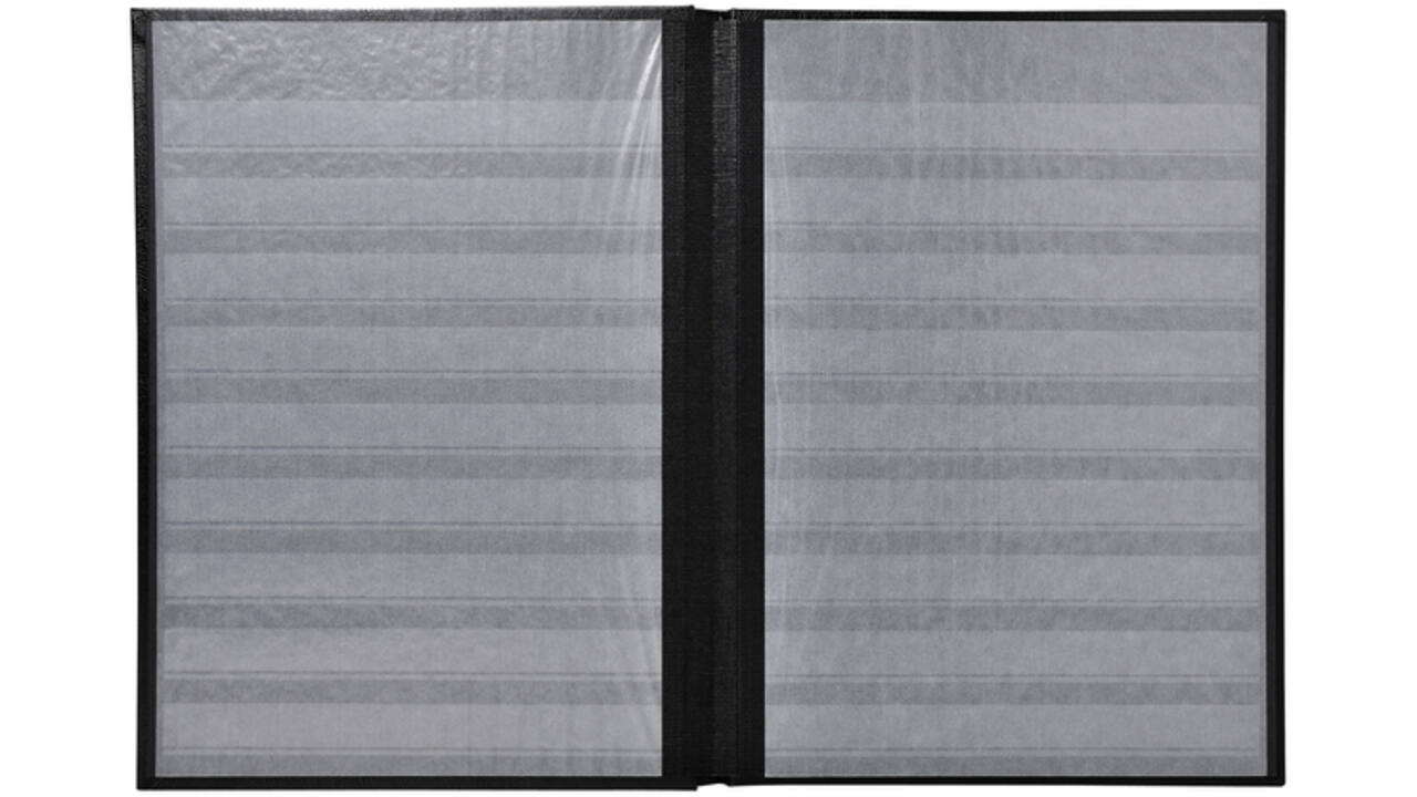 Postzegelalbum Exacompta 22.5x30.5cm 48 zwarte pagina's zwart