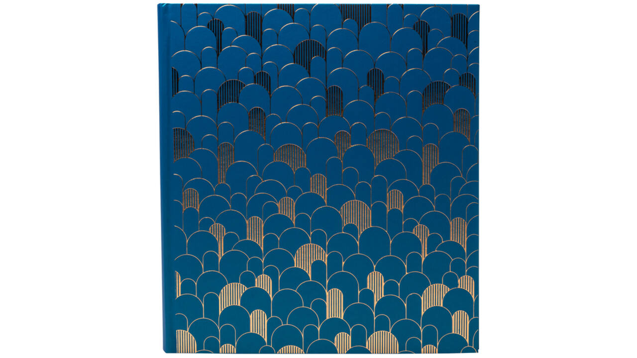 Fotoalbum Exacompta 29x32cm 60 zwarte pagina's Néo Déco blauw
