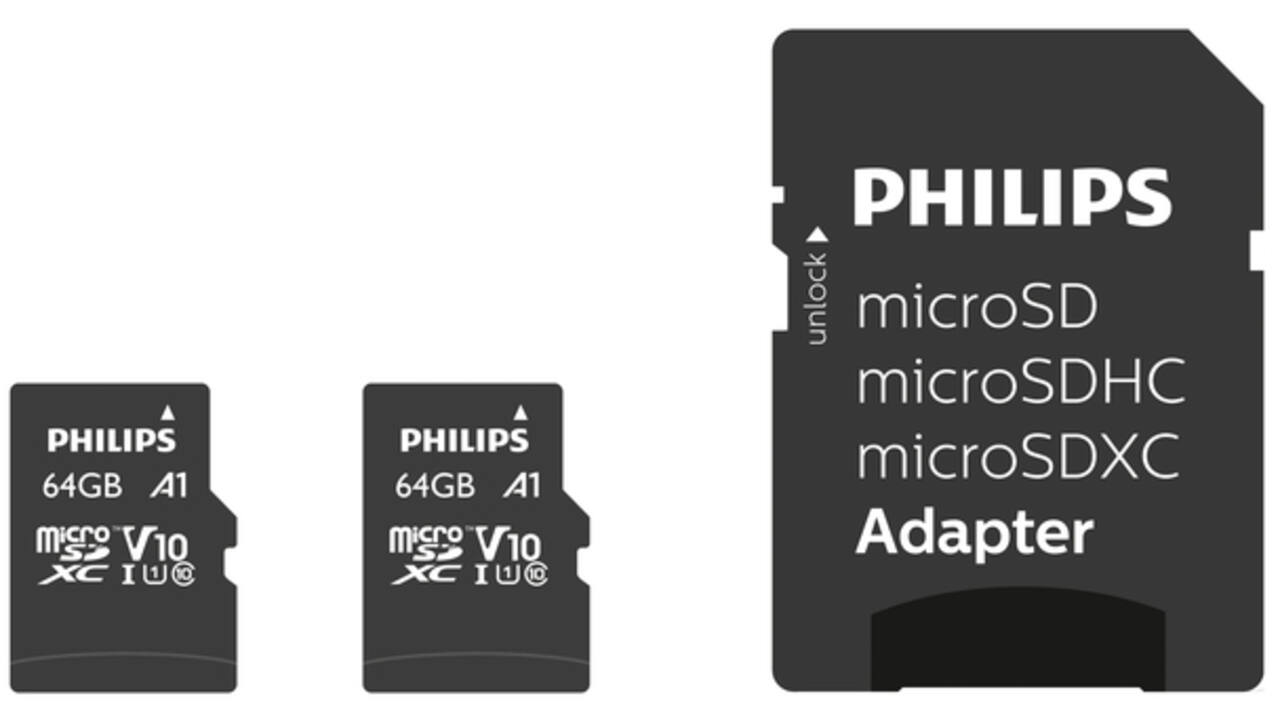 Geheugenkaart Philips micro SDXC Class 10 UHS-I U1 64GB 2 stuks