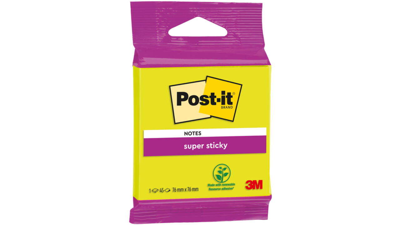 Memoblok 3M Post-it 6920 SS 76x76mm ass. kleur