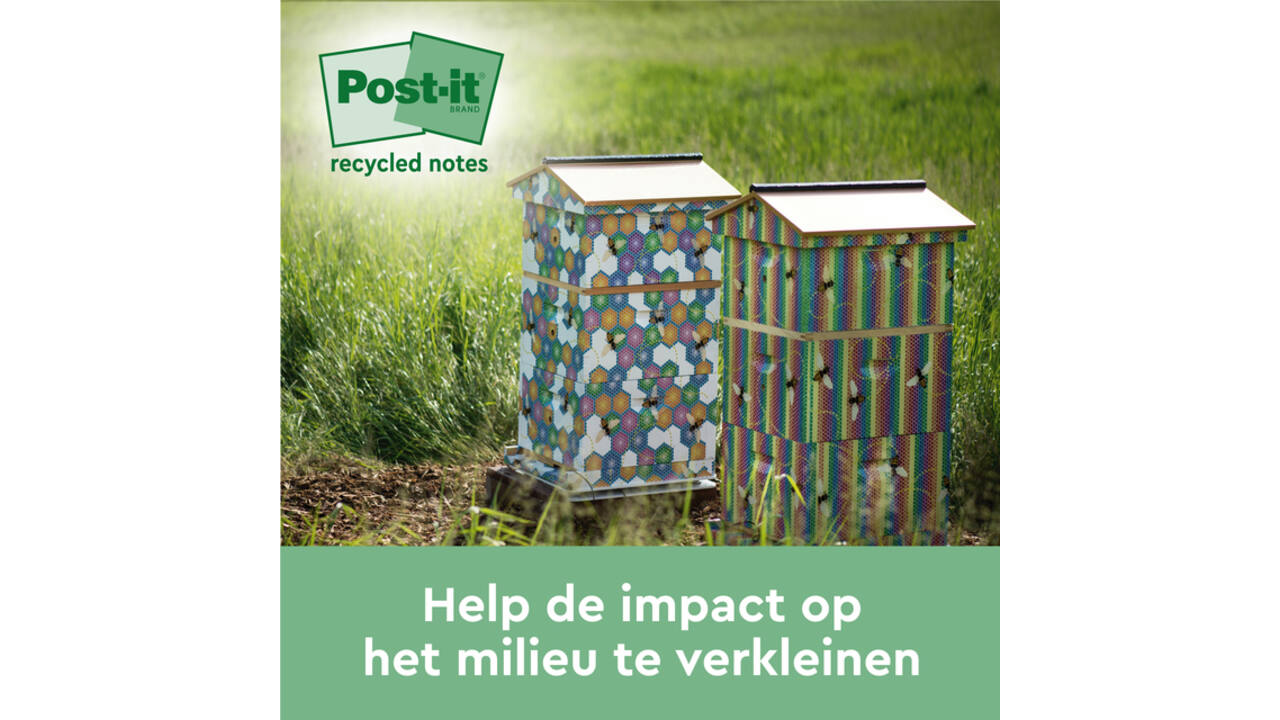Memoblok 3M Post-it 654 RSSCOL 76x76mm geel 3+1 gratis