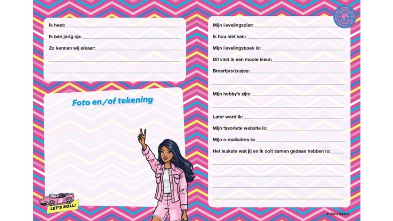 Vriendenboek Interstat Barbie