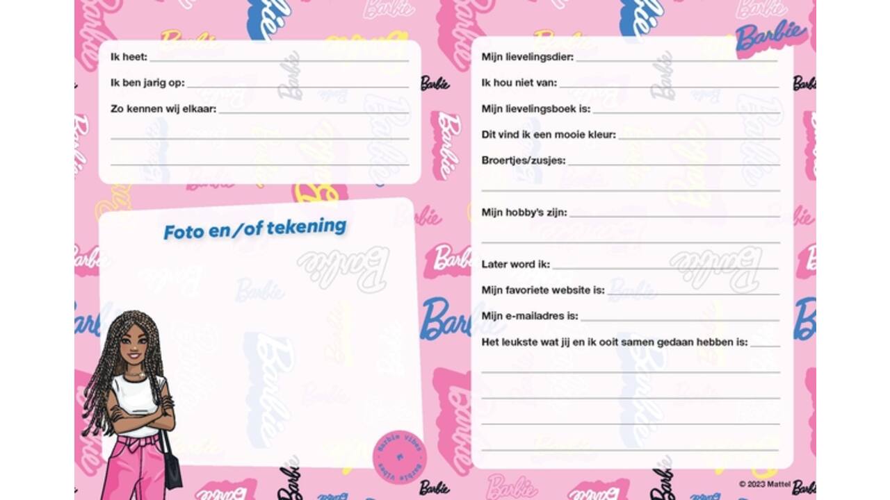 Vriendenboek Interstat Barbie