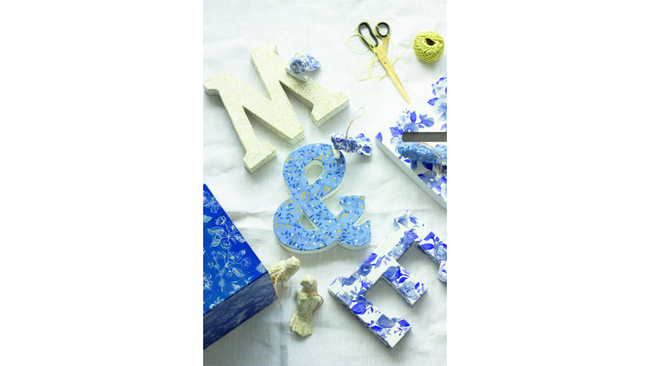 Hobbypapier Décopatch 30x40cm set à 4 vel thema Shades of Blue