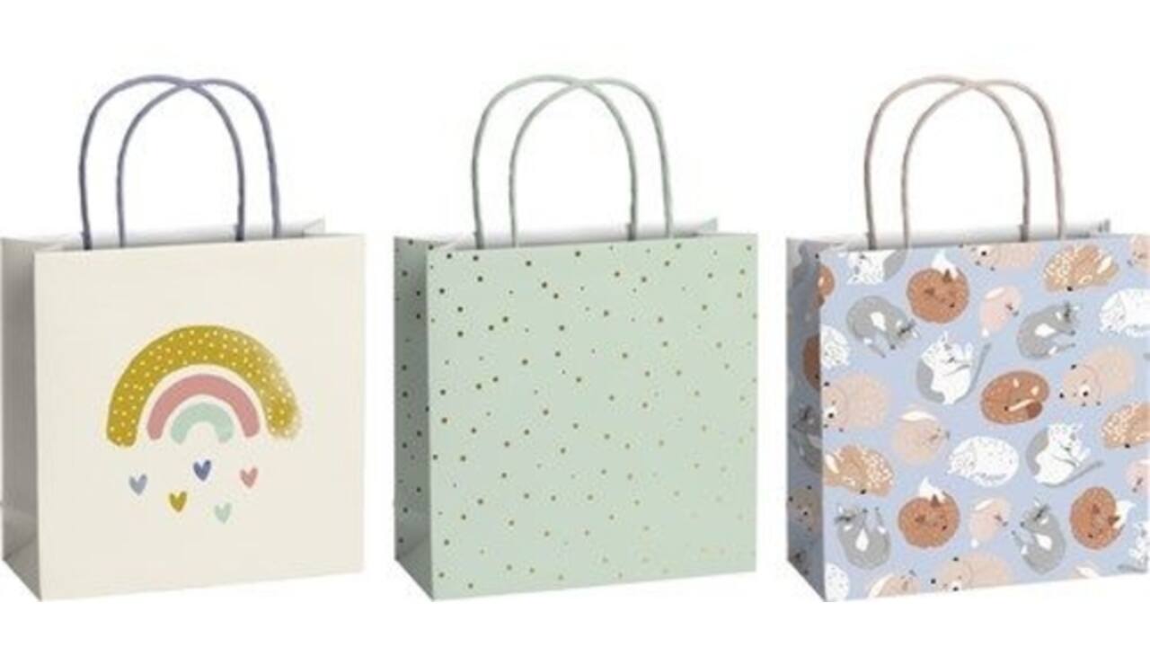 Cadeautasjes Stewo Baby 20x20cm set à 3 desins