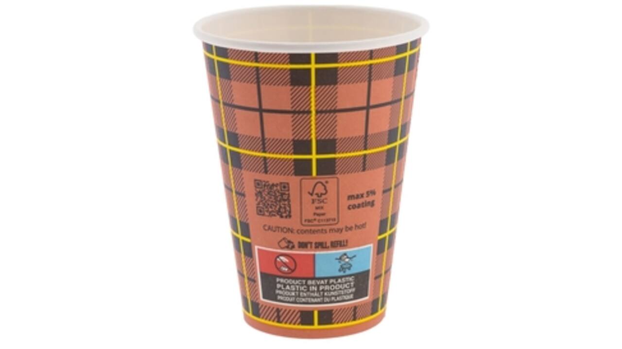 Beker 5% IEZZY 180ml karton scotty 100 stuks rood