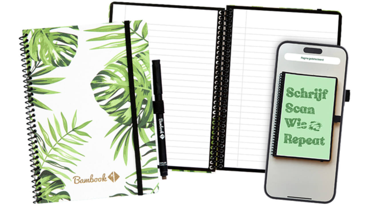 Notitieboek Bambook Original Tropical A5 lijn 40 pagina's uitwisbaar