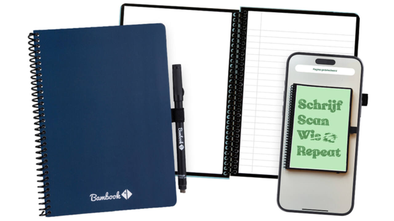 Notitieboek Bambook Original Navy A5 lijn 40 pagina's uitwisbaar