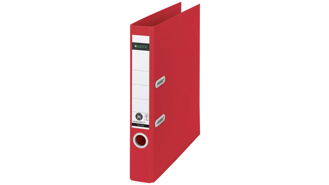 Ordner Leitz 180° Recycle 55 mm karton A4 rood