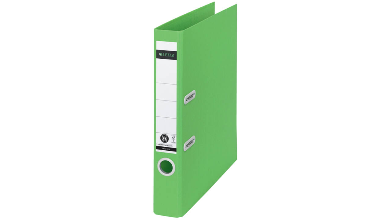 Ordner Leitz 180° Recycle 55 mm karton A4 groen