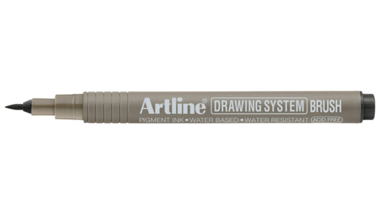 Fineliner Artline technisch brush zwart