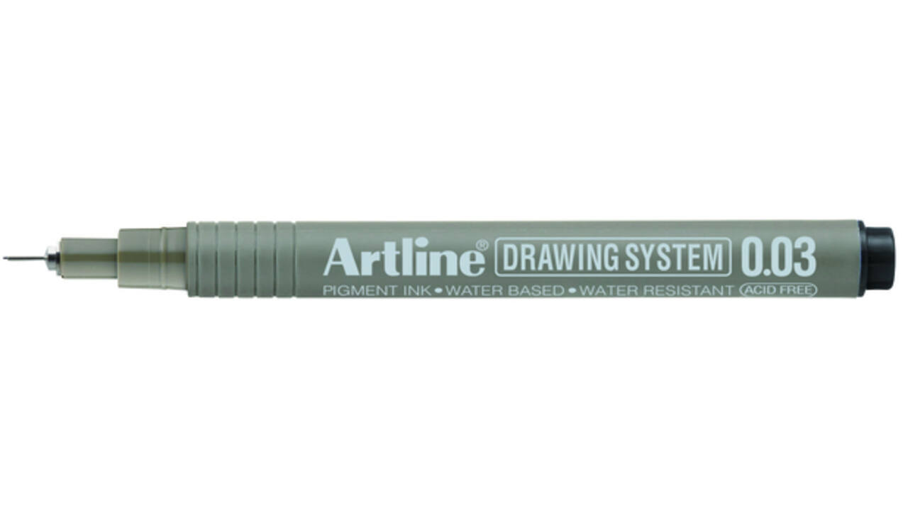 Fineliner Artline technisch 0.03mm zwart