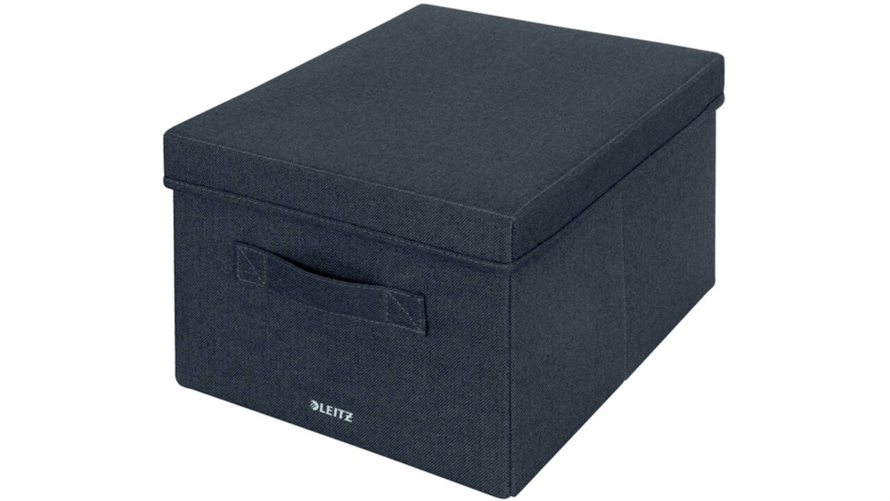 Opbergdoos Leitz gestoffeerd met deksel 285x203x380mm grijs 2 st