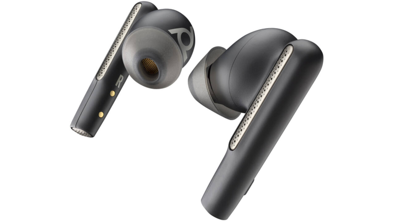 Earbuds HP POLY Voyager Free 60 UC M met BT700 USB-C-adapter en oplaadcase basis