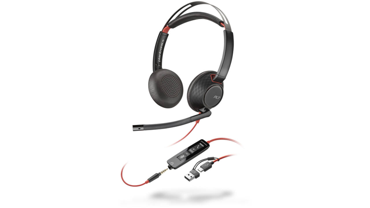 Headset HP POLY Blackwire 5220 Stereo USB-C met 3.5 mm plug