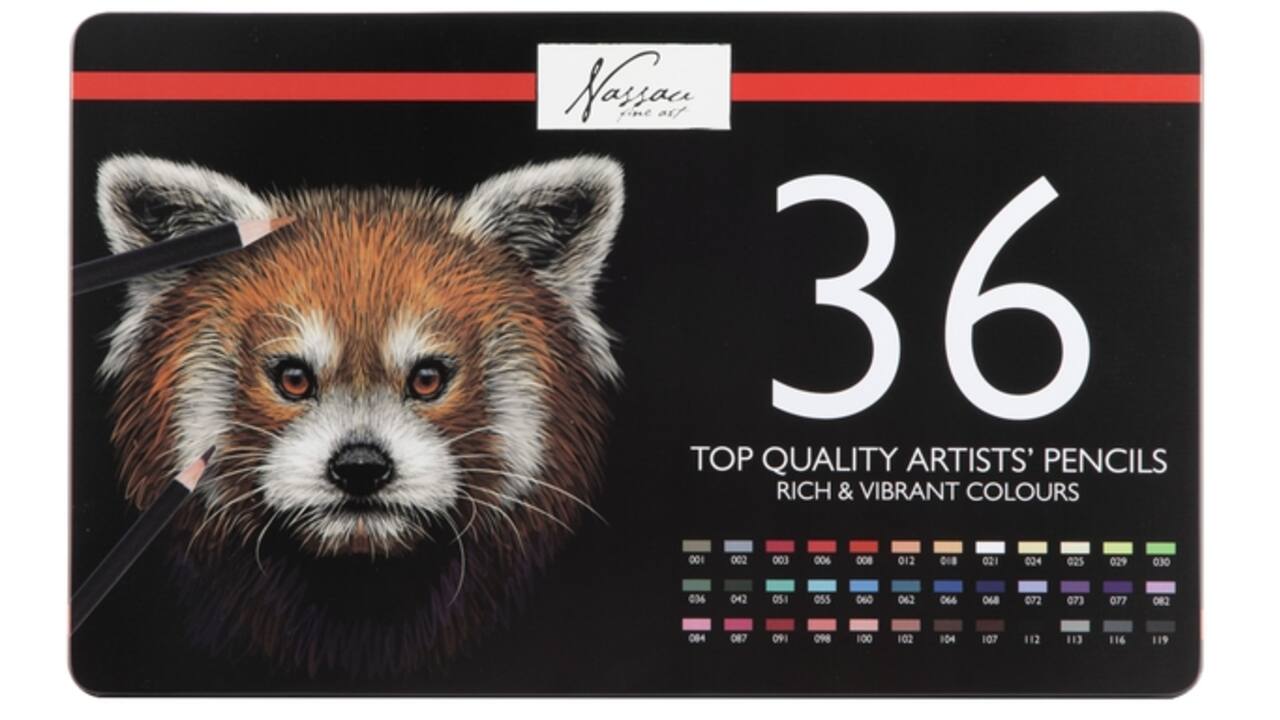 Kleurpotloden Nassau fine art assorti blik à 36 stuks