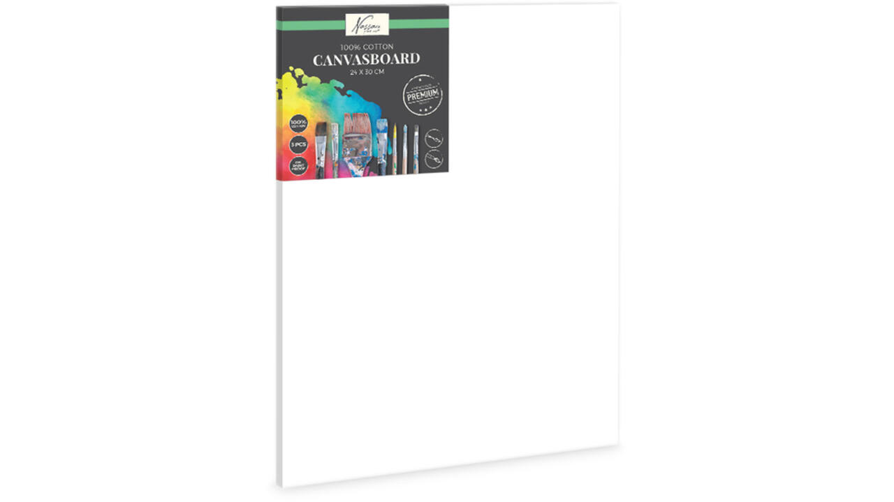 Canvasboard Nassau fine art 24x30cm 100% katoen 3 stuks