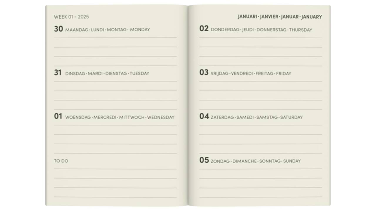 Agenda 2025 Lannoo pocket Botanic 7dagen/2pagina's