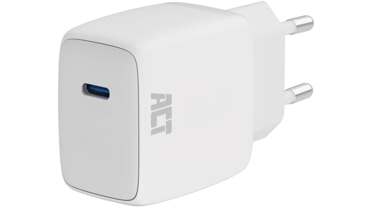 Oplader act 35w 1-poort usb c wit