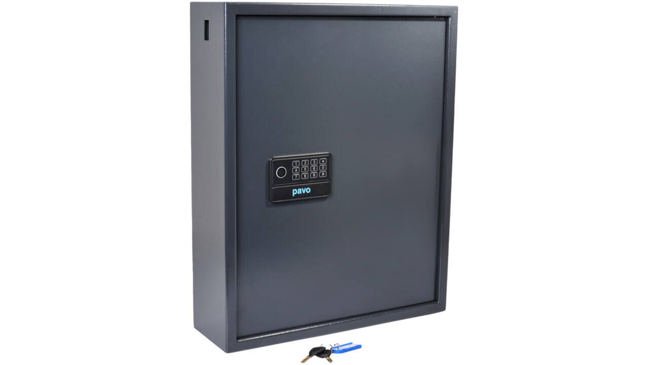 Sleutelkast Pavo high security magnetisch met fingerprintslot 100 haken 600x480x150mm