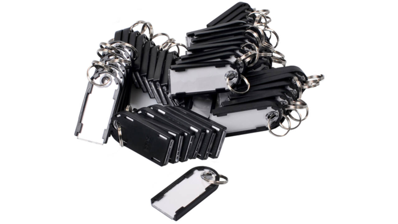 Sleutellabel Pavo magnetisch 50st zwart