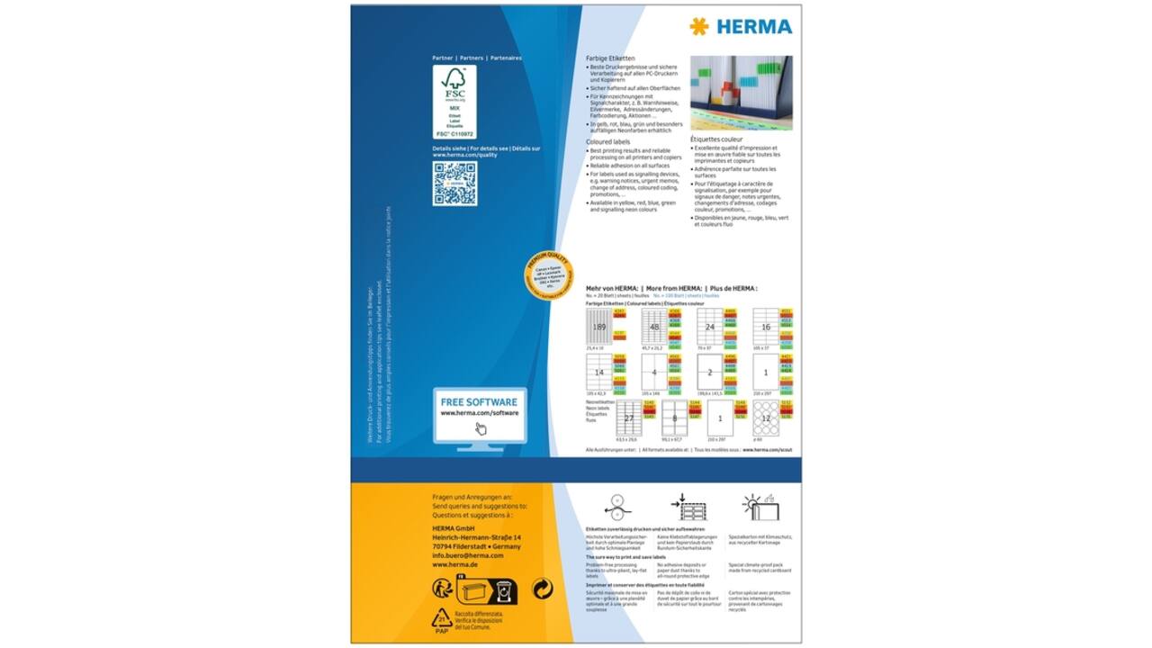 Etiket HERMA 4409 70x37mm groen 2400 etiketten
