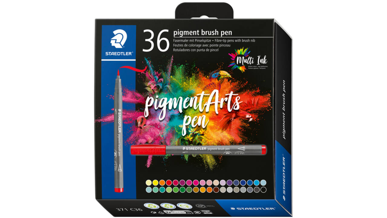 Brushpen Staedtler PigmentArts set à 36 kleuren