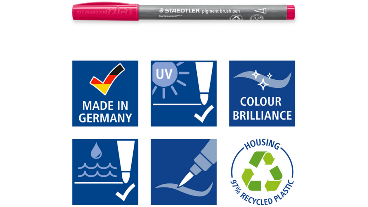 Brushpen Staedtler PigmentArts set à 24 kleuren