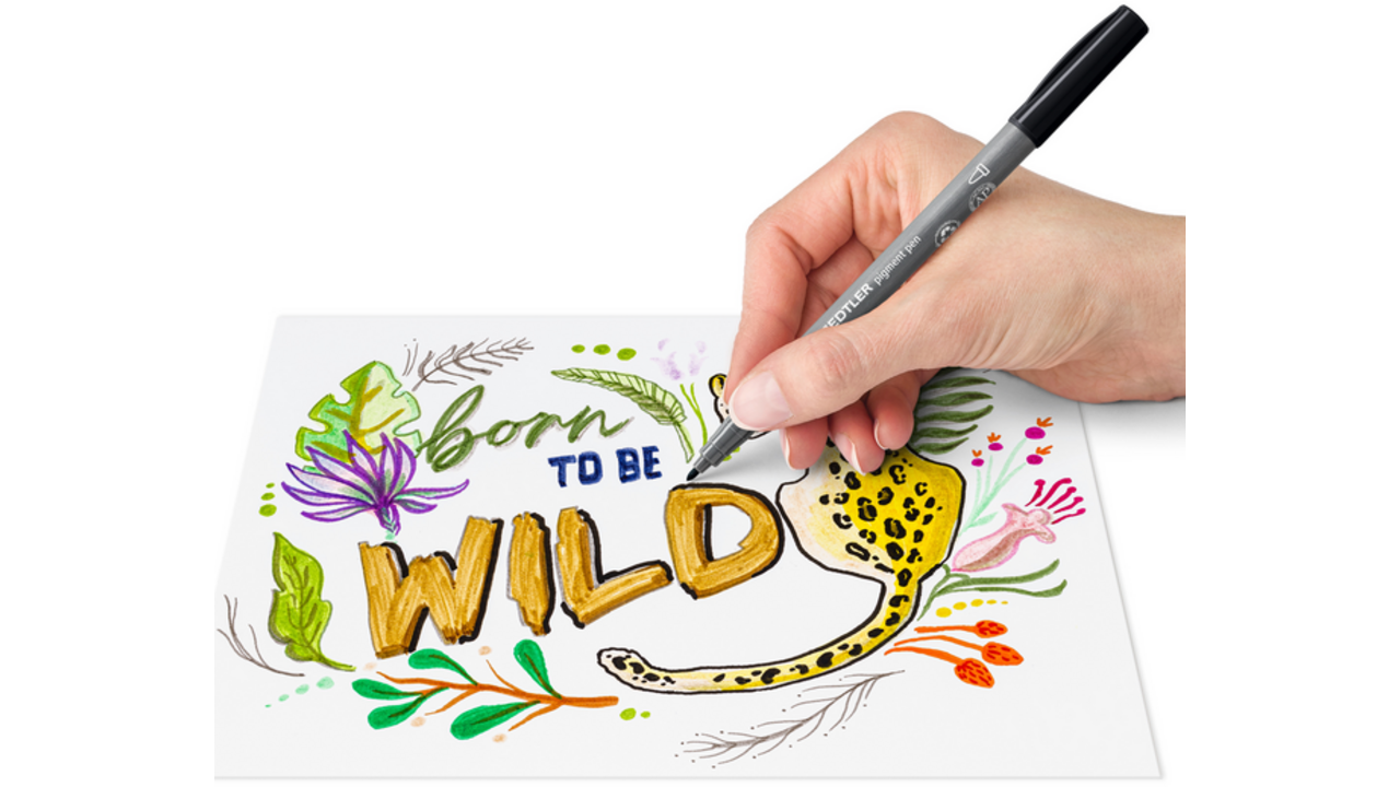 Fijnschrijver Staedtler PigmentArts Intens zwart
