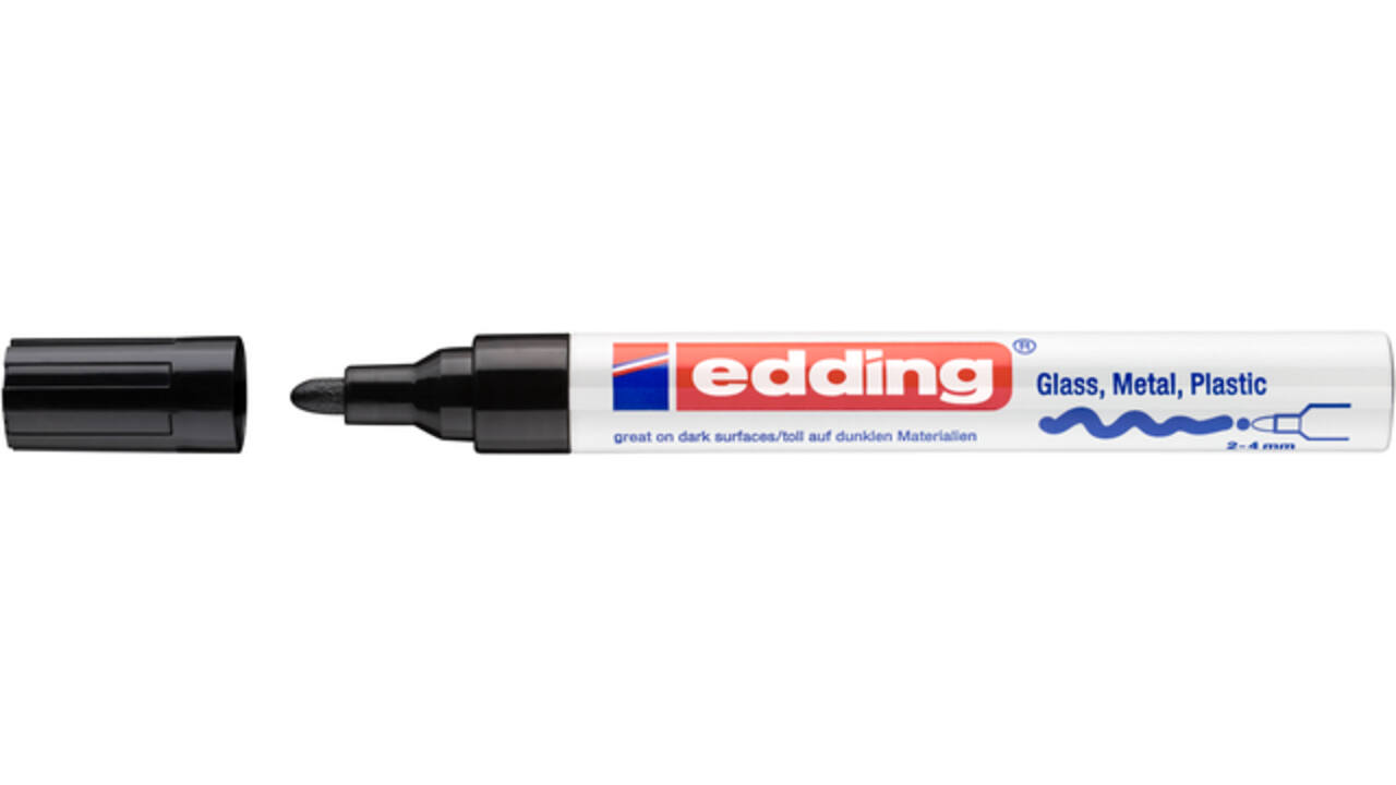 Viltstift edding 750 lakmarker creatief rond 2-4mm zwart