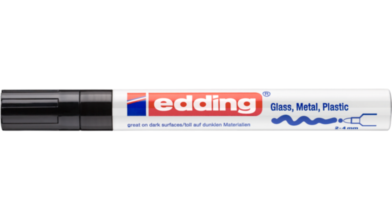 Viltstift edding 750 lakmarker creatief rond 2-4mm zwart
