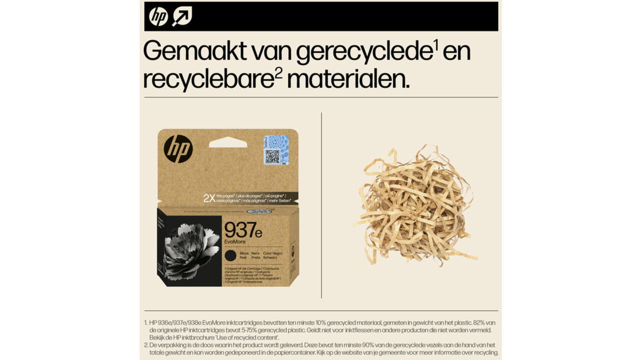Inktcartridge HP 4S6W9NE 937E Evomore zwart