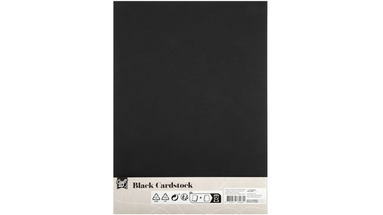 Hobbykarton CraftID A4 220gr zwart 10 vel