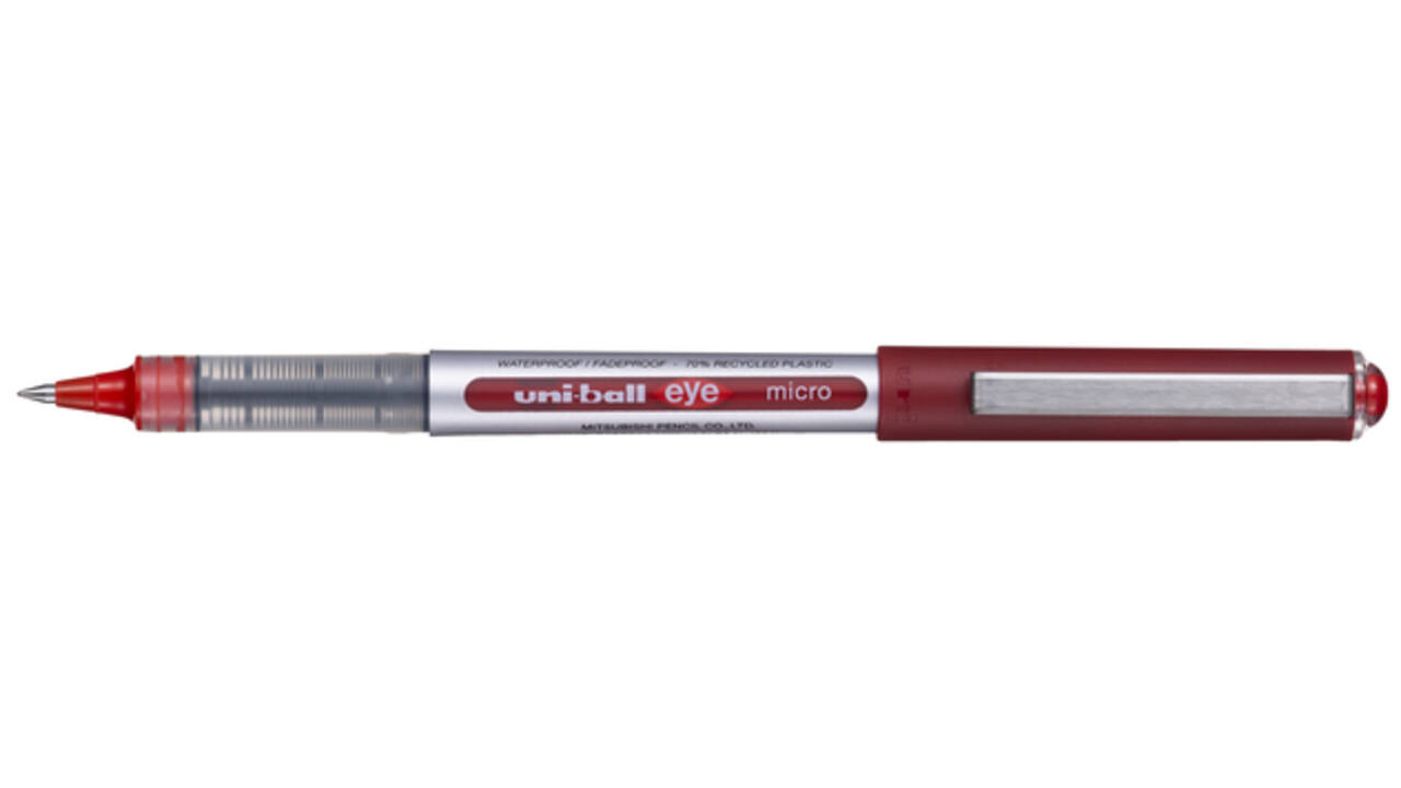 Rollerpen Uni-ball Eye eco 150E fijn rood