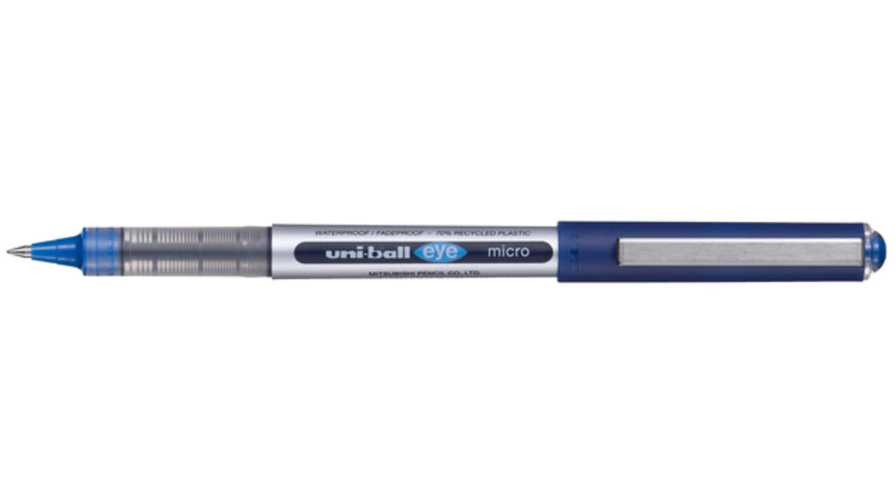 Rollerpen Uni-ball Eye eco 150E fijn blauw