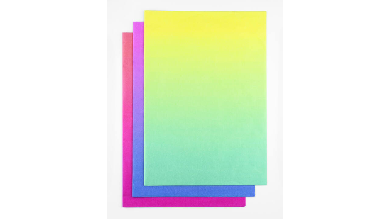 Zijdevloeipapier Folia Gradient 50x70cm 20gr 30 vel
