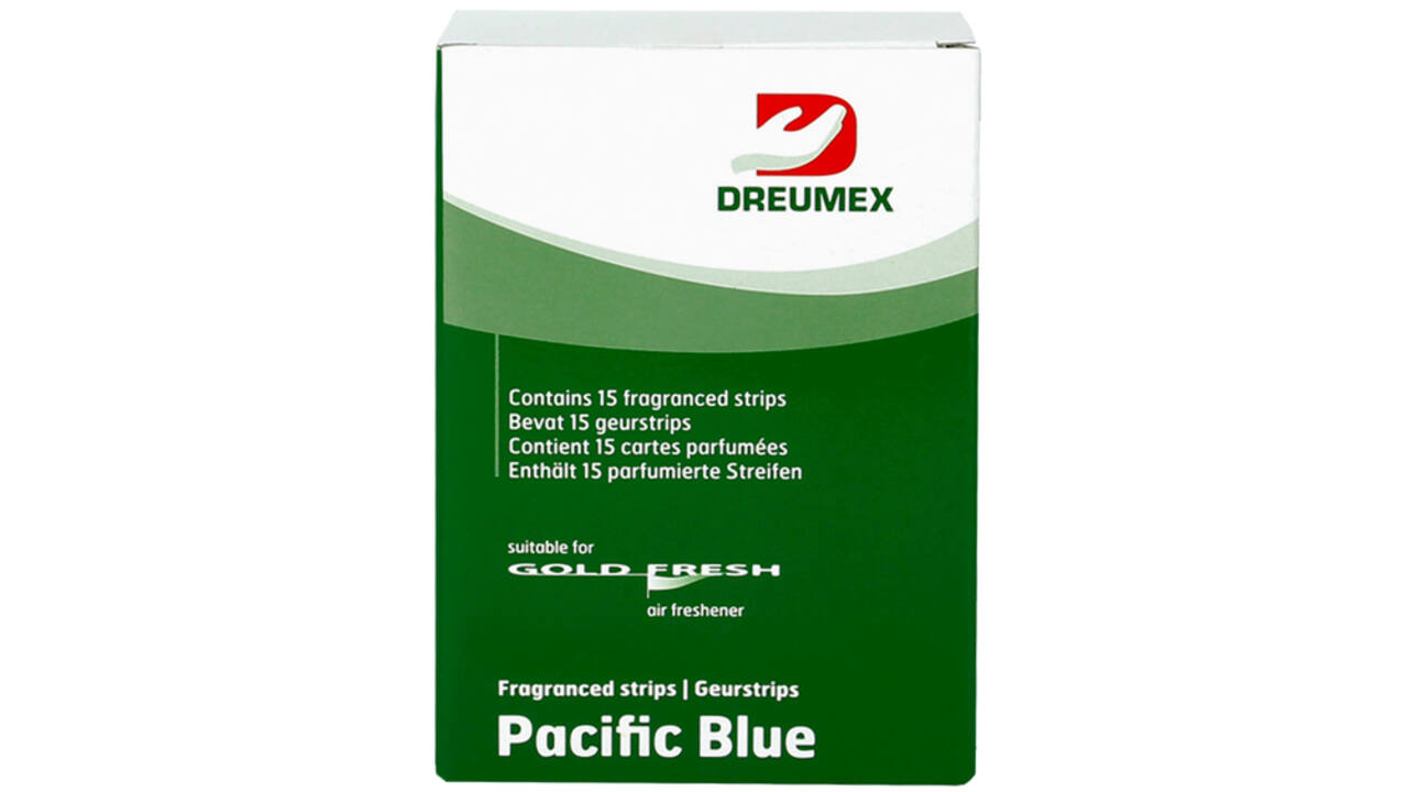 Luchtverfrisser Dreumex Gold Fresh Pacific Blue 15 strips