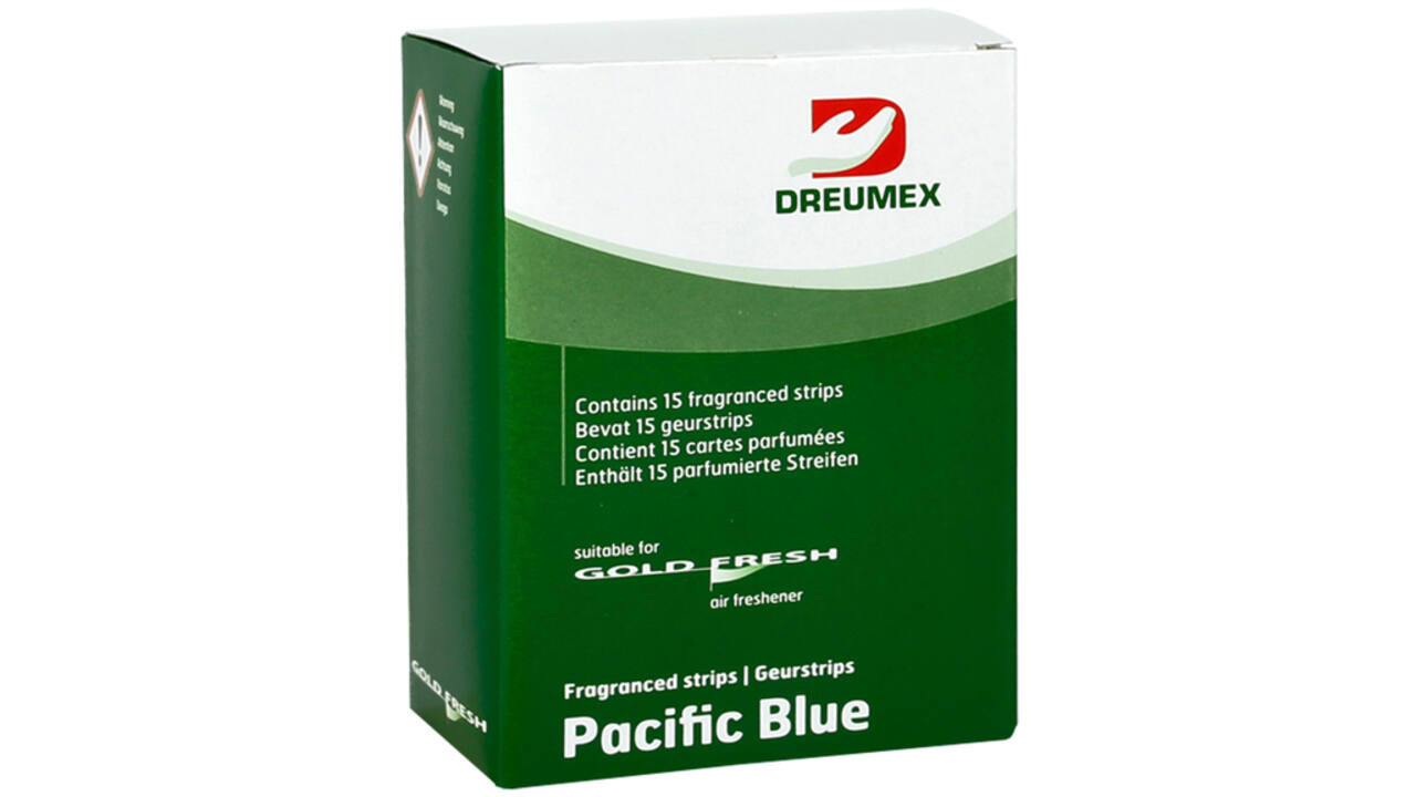 Luchtverfrisser Dreumex Gold Fresh Pacific Blue 15 strips