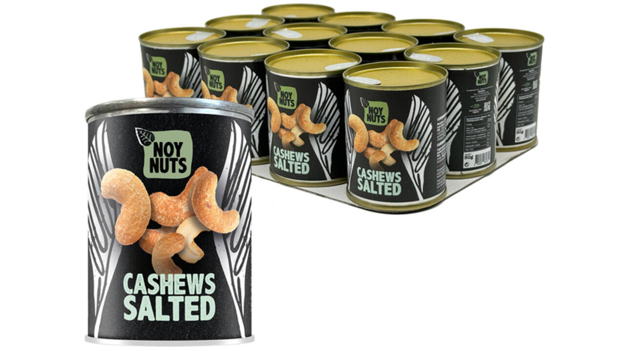 Cashewnoten NoyNuts gezouten blik 40 gram