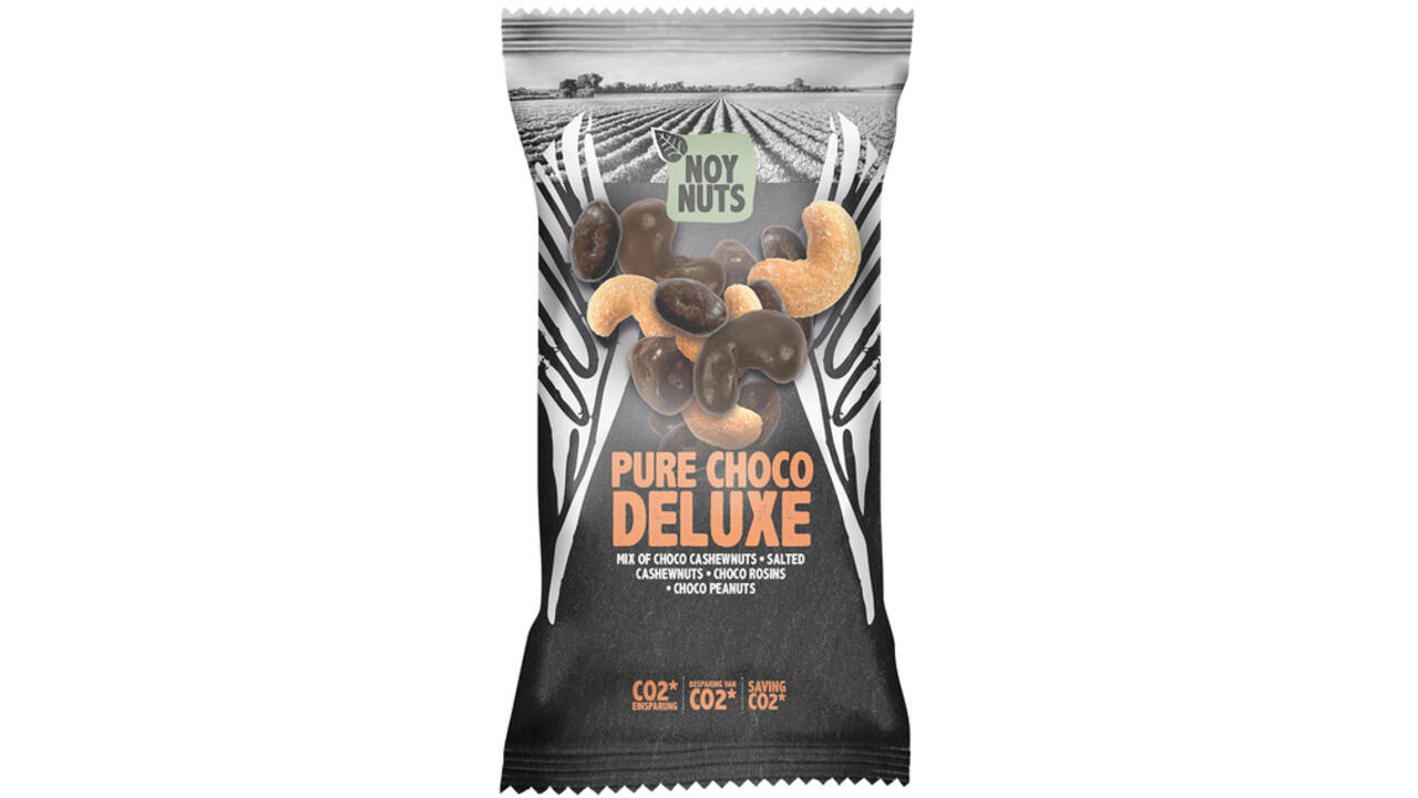 Cashewnoten NoyNuts pure choco deluxe mix zak 45 gram