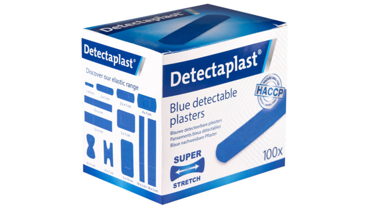 Elastische blauwe textielpleister Detectaplast 19x72mm