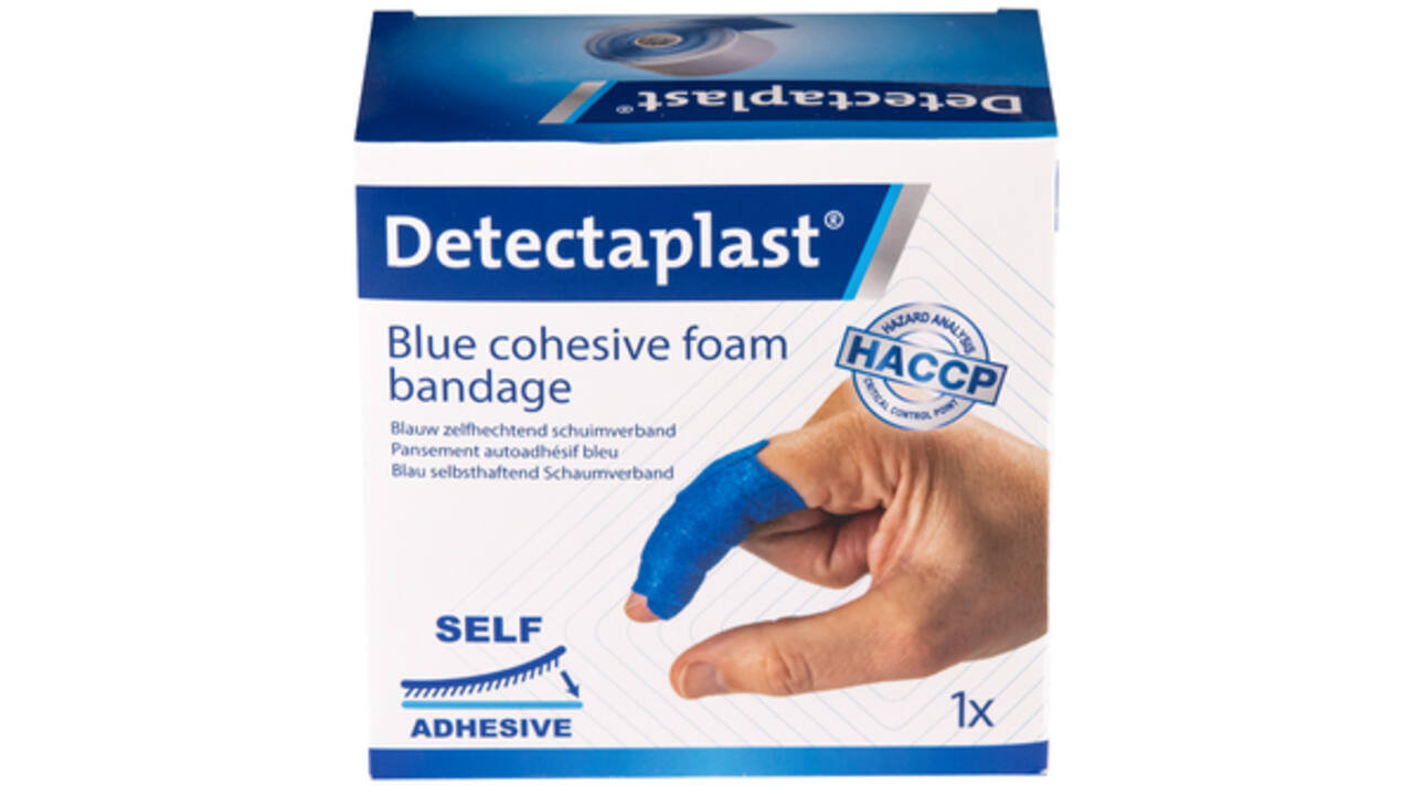 Foamverband blauw Detectaplast 6cmx4,5m