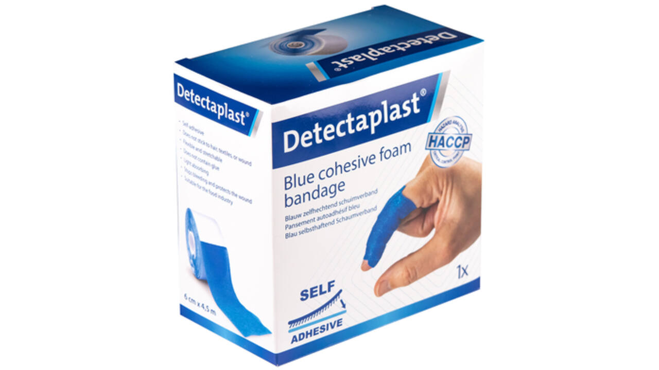 Foamverband blauw Detectaplast 6cmx4,5m