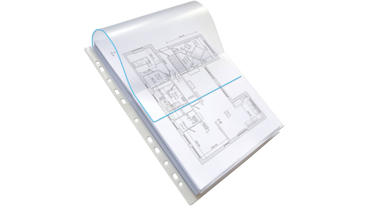Showtas Oxford A4 PP 200µ glashelder met sluitklep 10 stuks