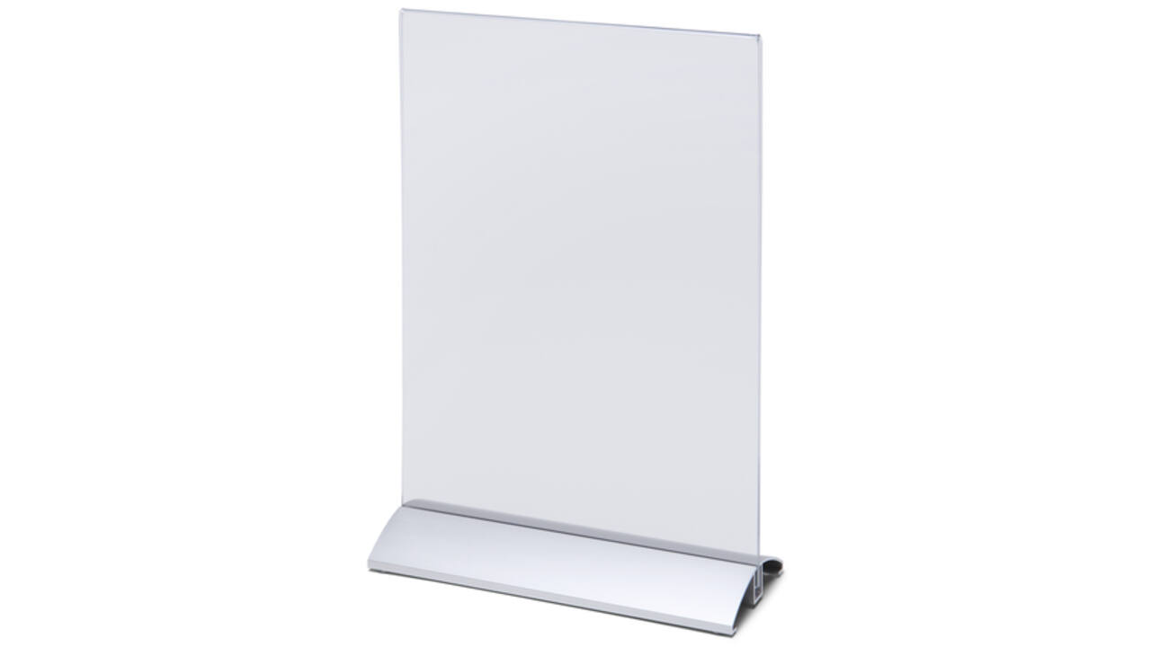Menukaarthouder IEZZY staand A4 aluminium voet