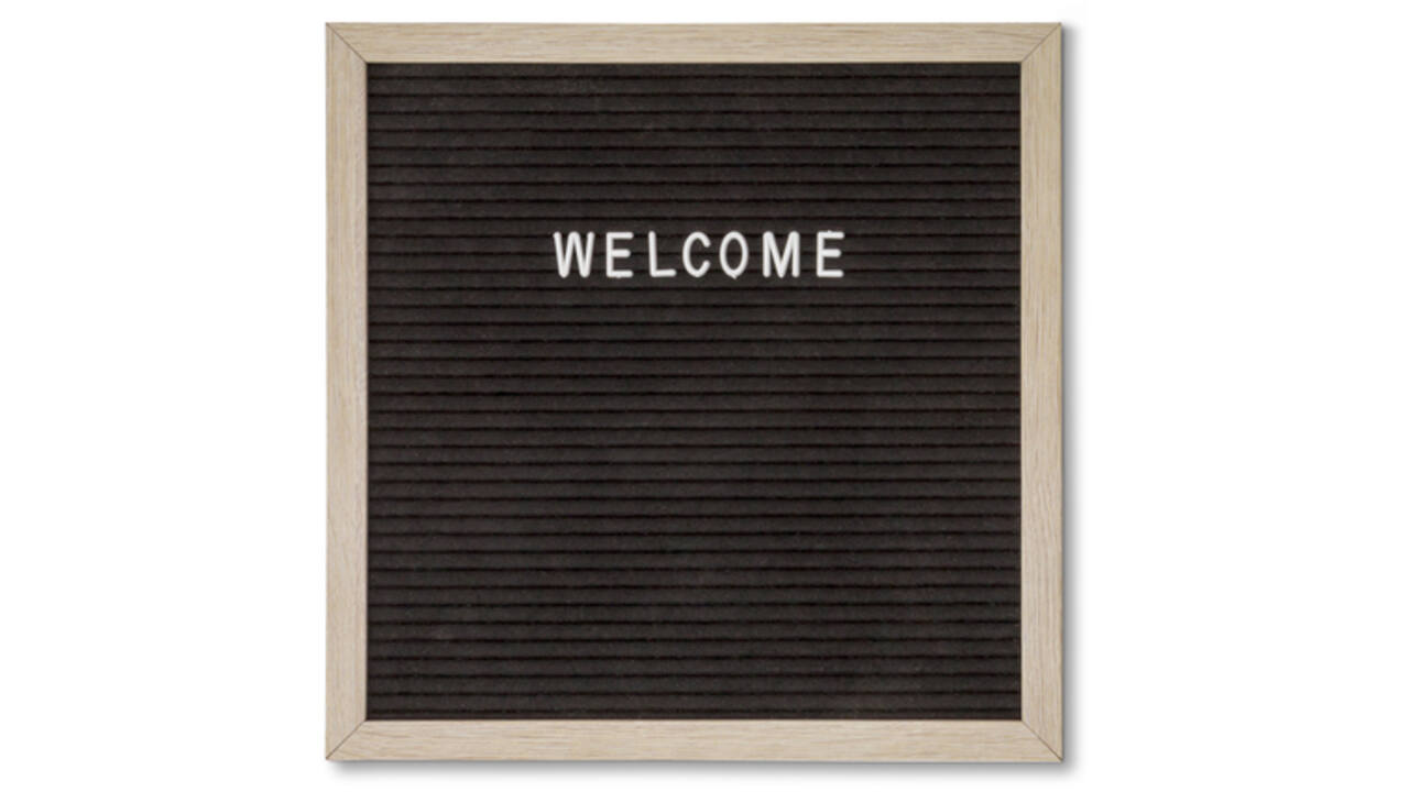 Letterbord IEZZY 30x30cm naturel hout