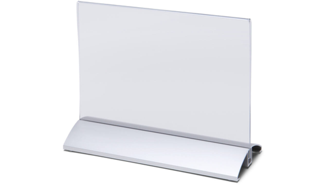 Menukaarthouder IEZZY liggend A5 aluminium voet
