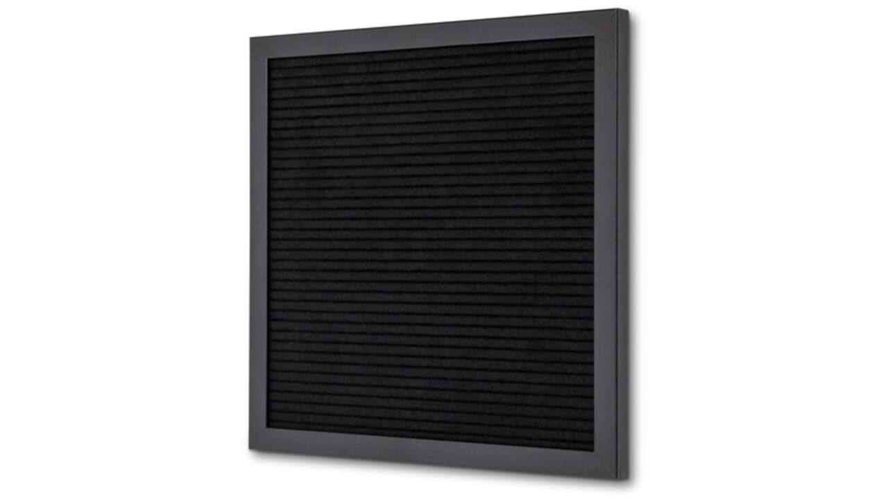 Letterbord IEZZY 30x30cm zwart hout