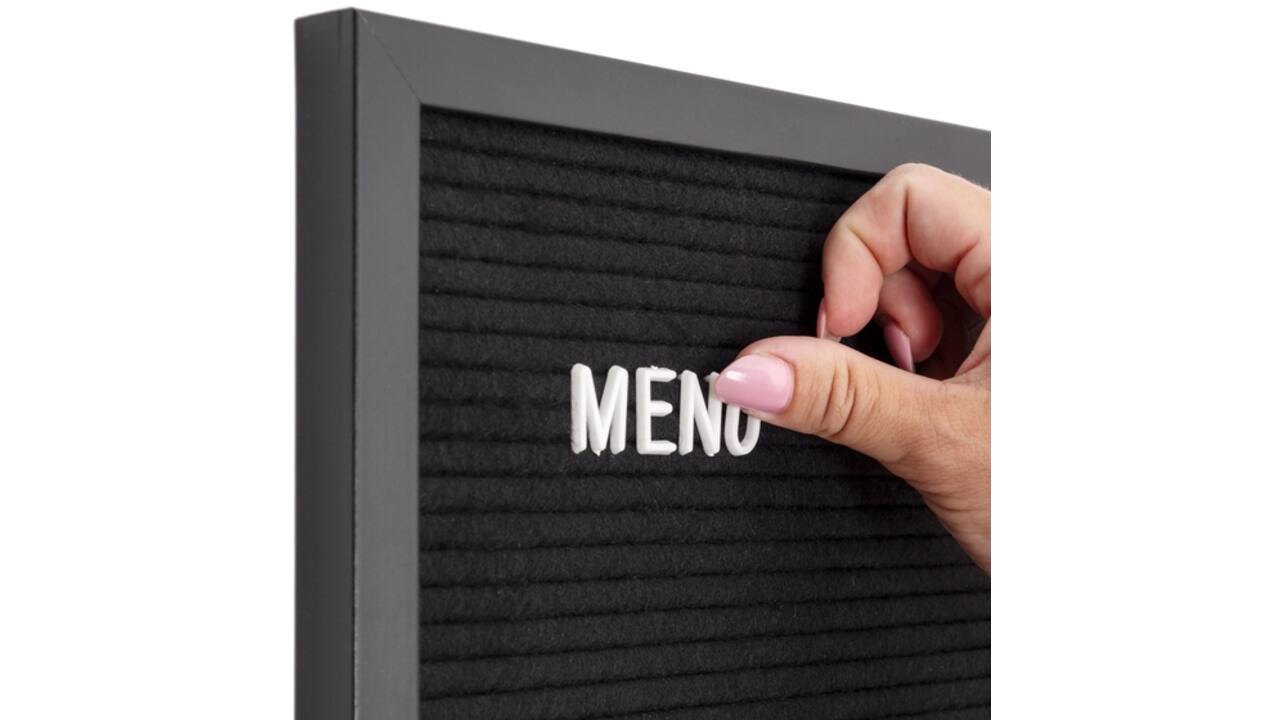 Letterbord IEZZY 40x60cm zwart hout