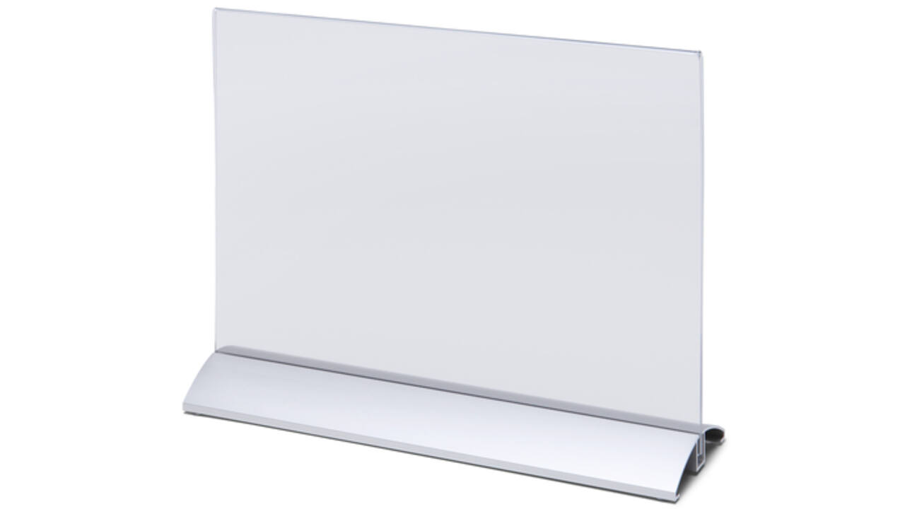 Menukaarthouder IEZZY liggend A4 aluminium voet